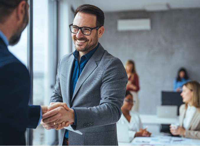 Business men shaking hands