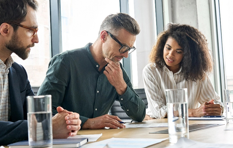 Professionals in boardroom